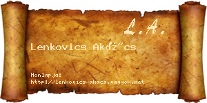 Lenkovics Akács névjegykártya